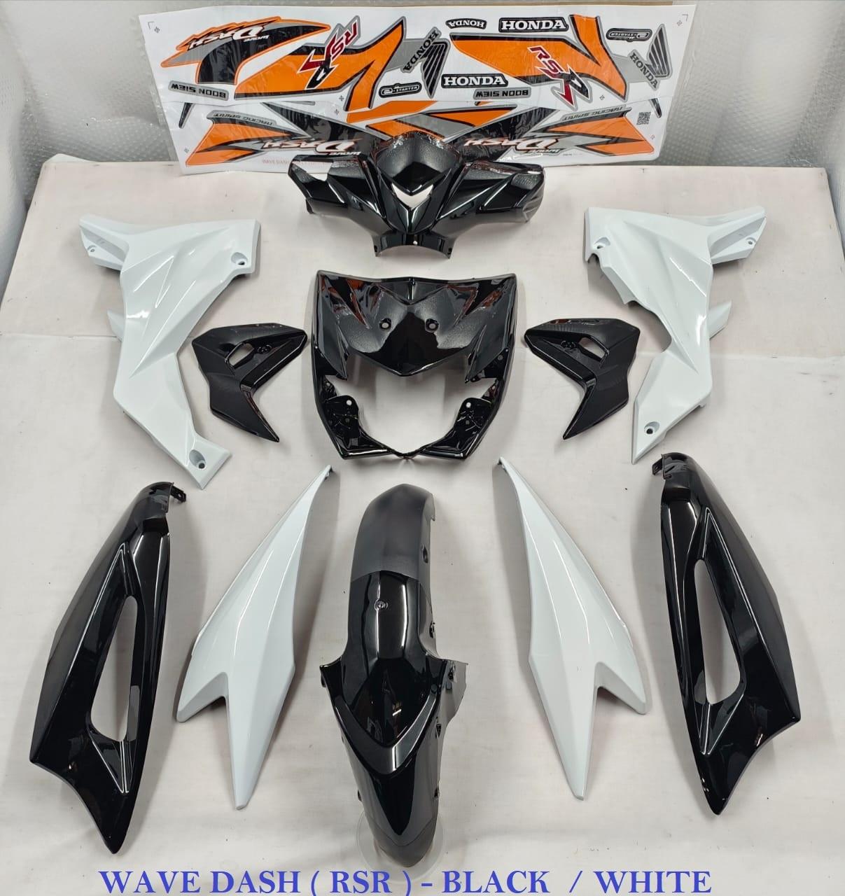Wave Dash110(RSR) Black/White Body Coverset