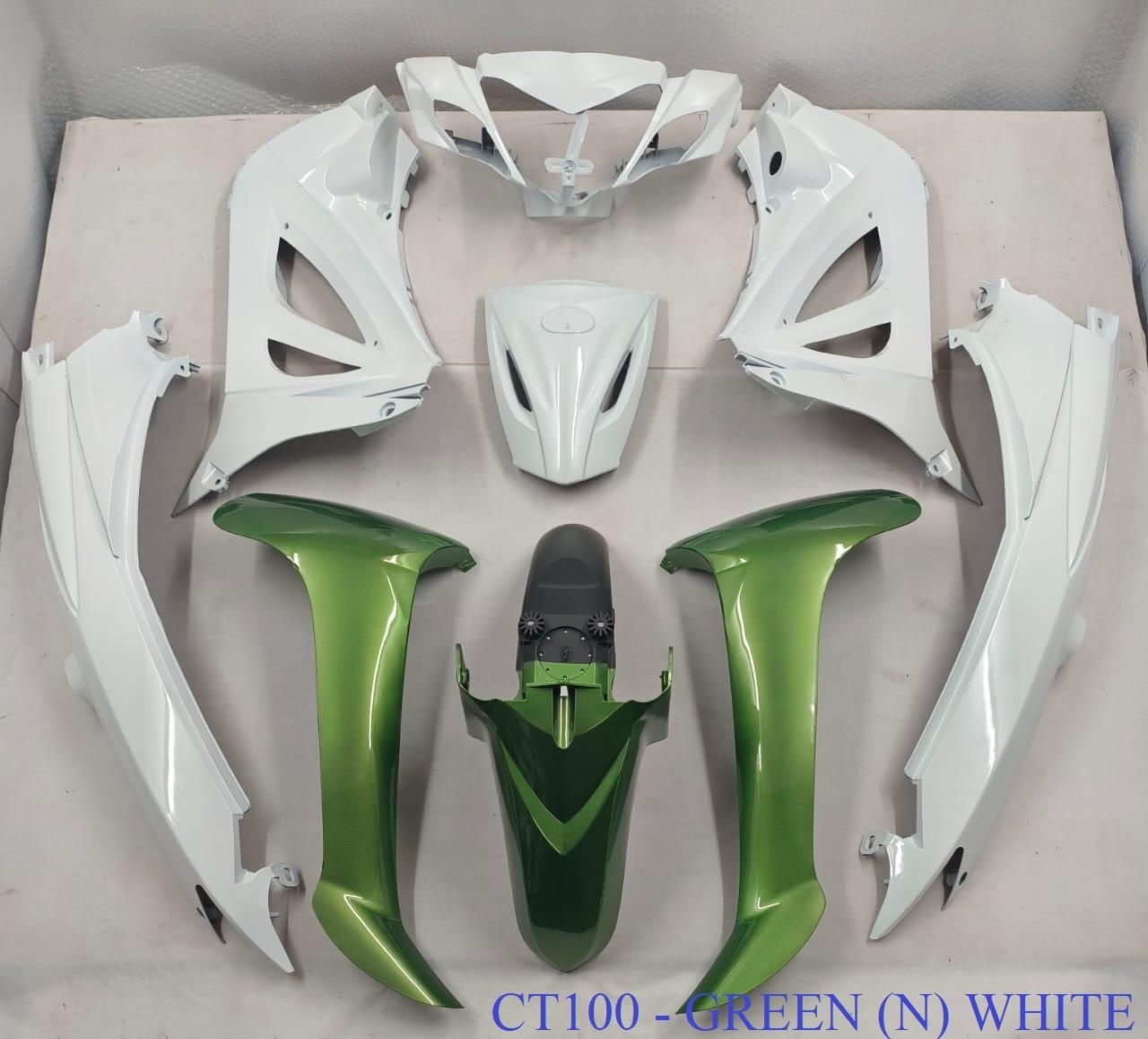 CT100 Green/White Body Coverset
