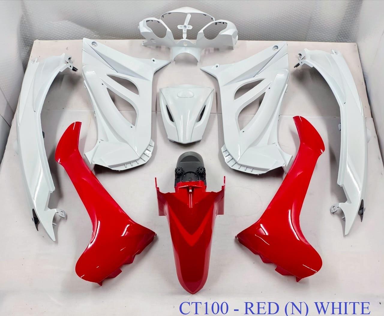 CT100 Red/White Body Coverset