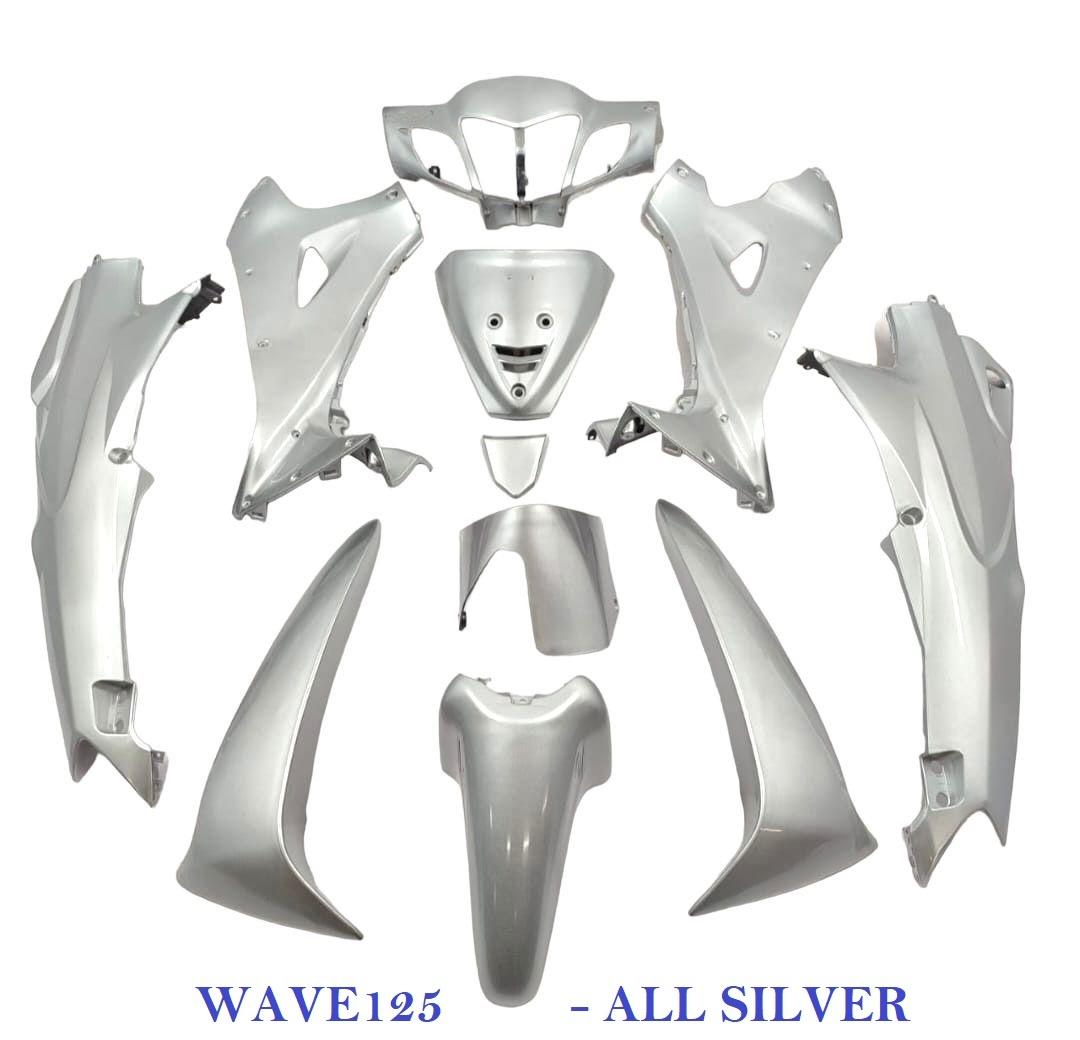 Wave125 Silver Body Coverset