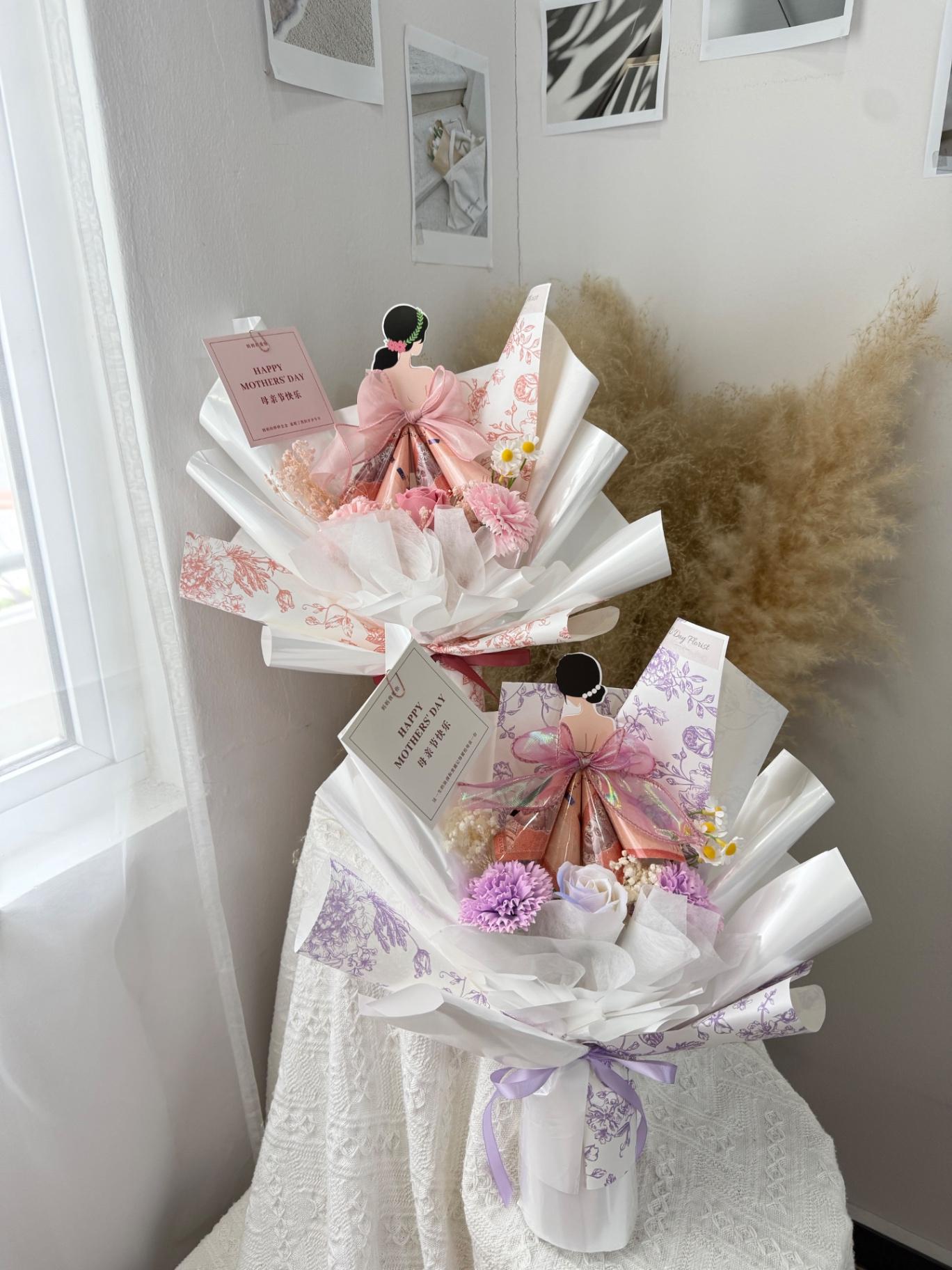 (M04) Mother’s Day Soap Flower Bouquet