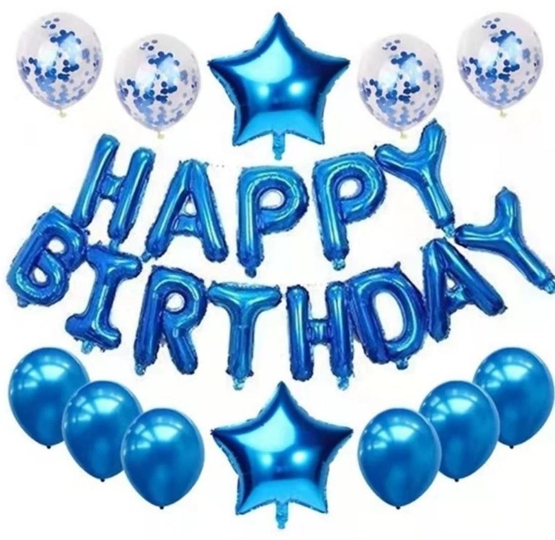 Blue Colour 25pc/Set Foil Balloon Set