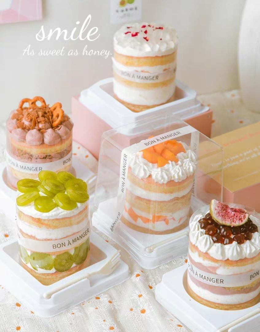 Transparent cake Plastic box W590 5.5"X25pcs //透明蛋糕盒 W590 5.5" X25pcs