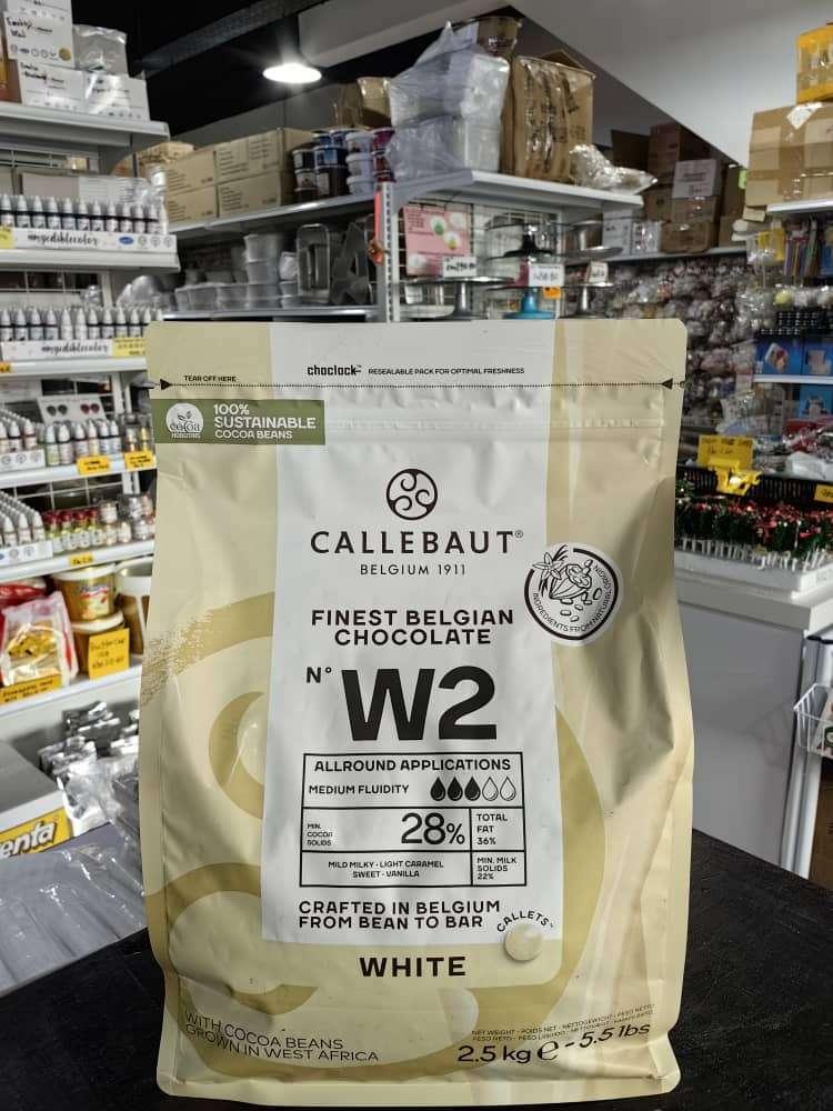 Callebaut W2 White Chocolate Coin 2.5kg