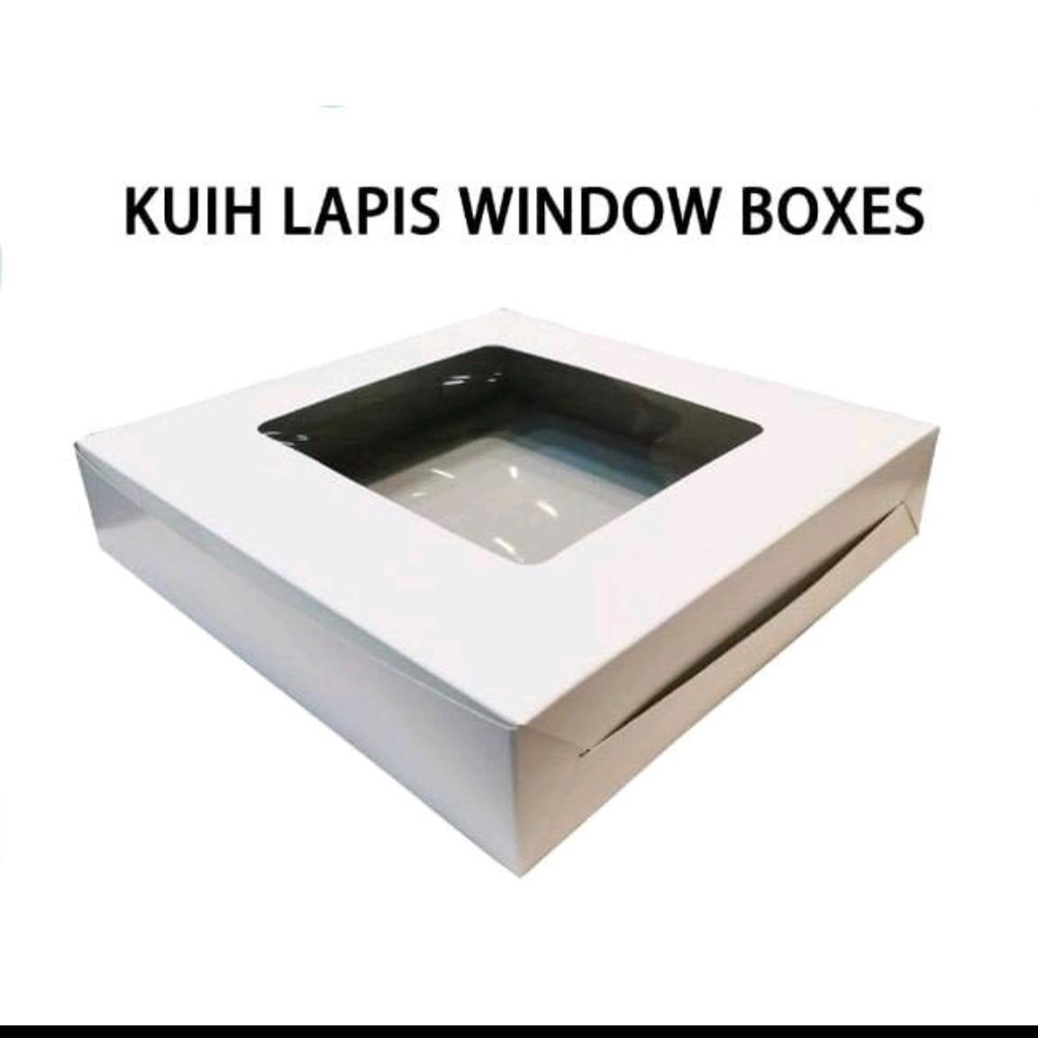 KUIH LAPIS BOX with Window 9X9X2.5" Copy