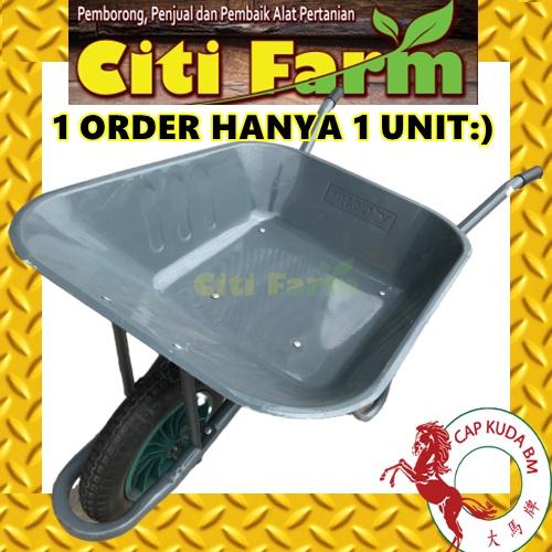 Heavy Duty PRESTAR BROAD Wheel Barrow (Made in Malaysia) | Kereta Sorong Tolak LEBAR Kelapa Sawit 灰Citi Farm