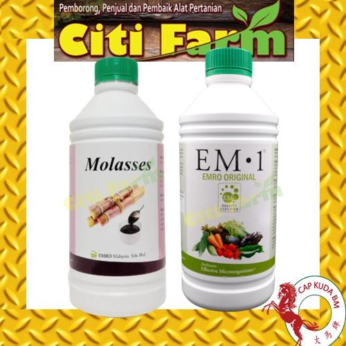 (REPACK) EM.1 EMRO Microbial Inoculant  / MOLASES 1L Citi Farm