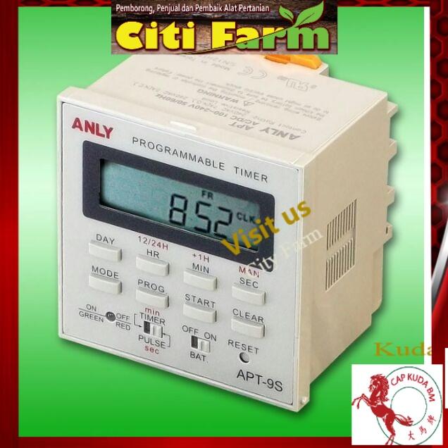 +ANLY timer APT-9S 7days weekly programmable digital timmer Taiwan(AC/DC 100~240v or 12~48v) Citi Farm Agro