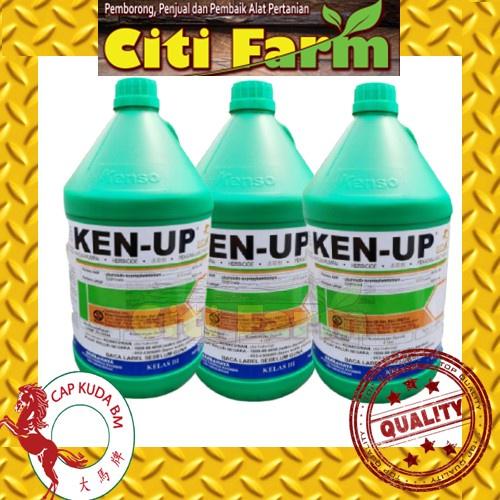 +KEN-UP 4L Herbicide Racun Rumput Rumpai Ladang 4 Litre Kenup ( glyphosate 41.0%) pertanian City Farm Kuda