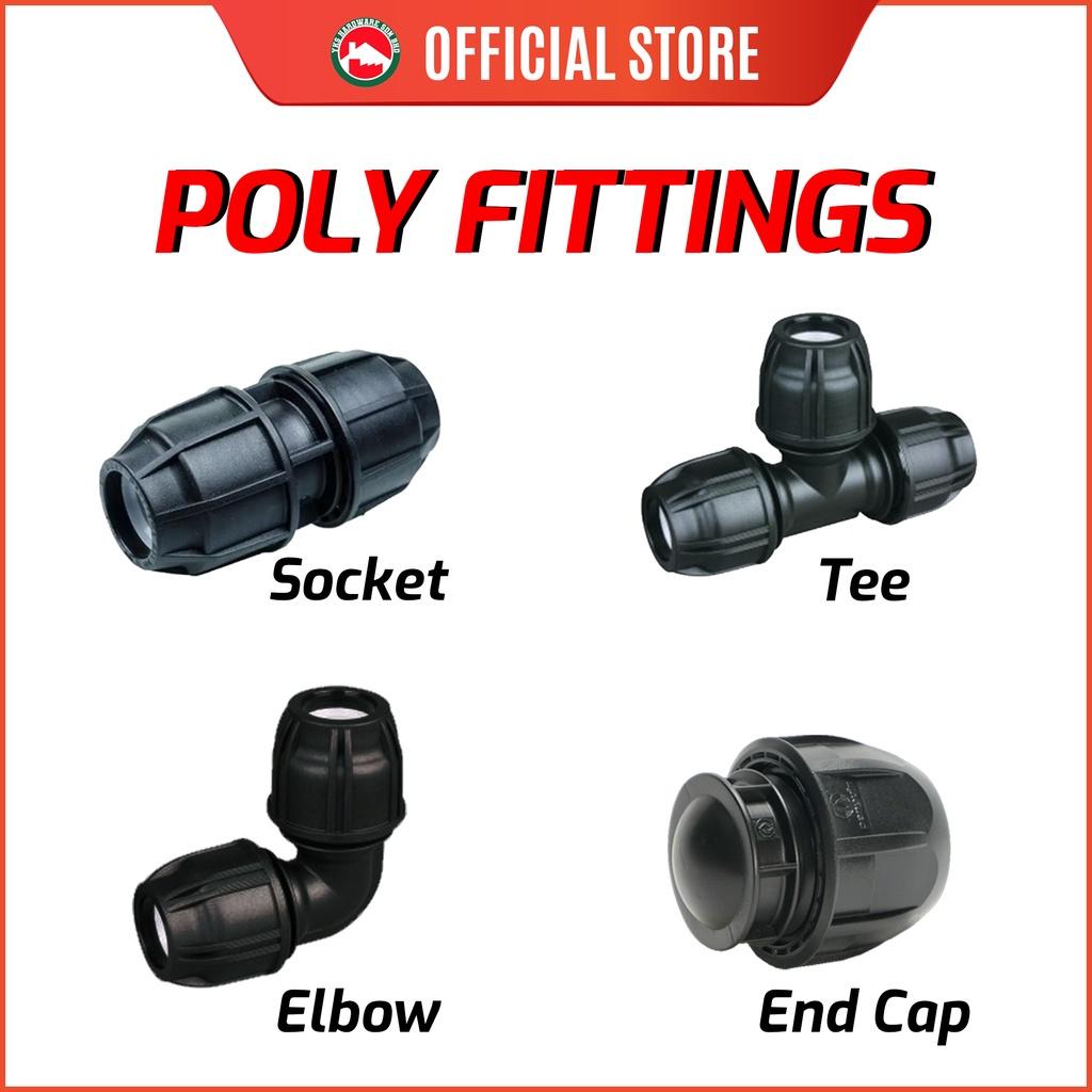 Poly Fittings - Poly Connecter - 20mm / 25mm / 32mm - Pipe & Fittings System Agriculture tool/ Alat Pertanian Citi Farm