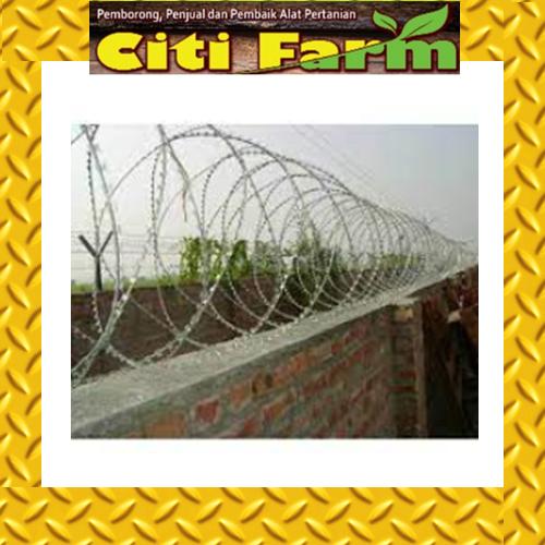 +Razor 900mm/ Concertina Barbed Wire (Cross Type with clips) Wire Pagar/ Fencing system Bezar Blade