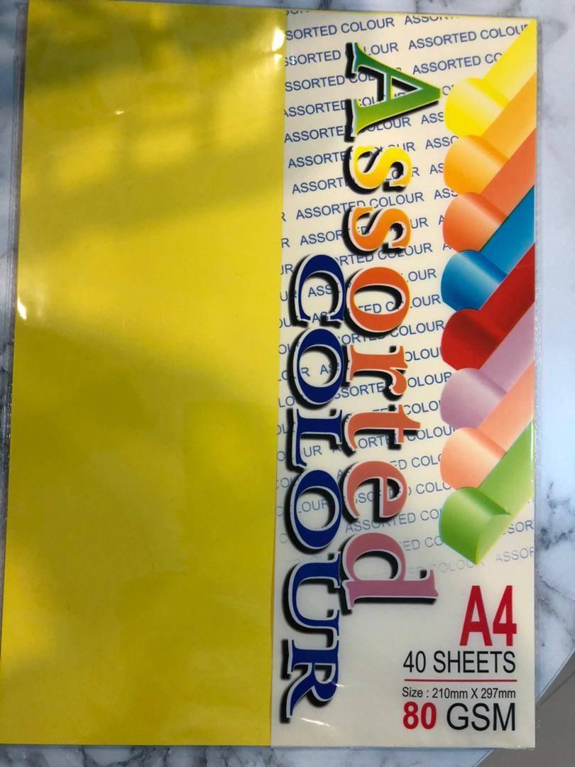 COL. PAPER A4 40'S 80G