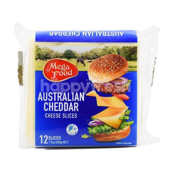 MEGA FOOD 12'S CHEDDAR CHEESE SLICES 200G
