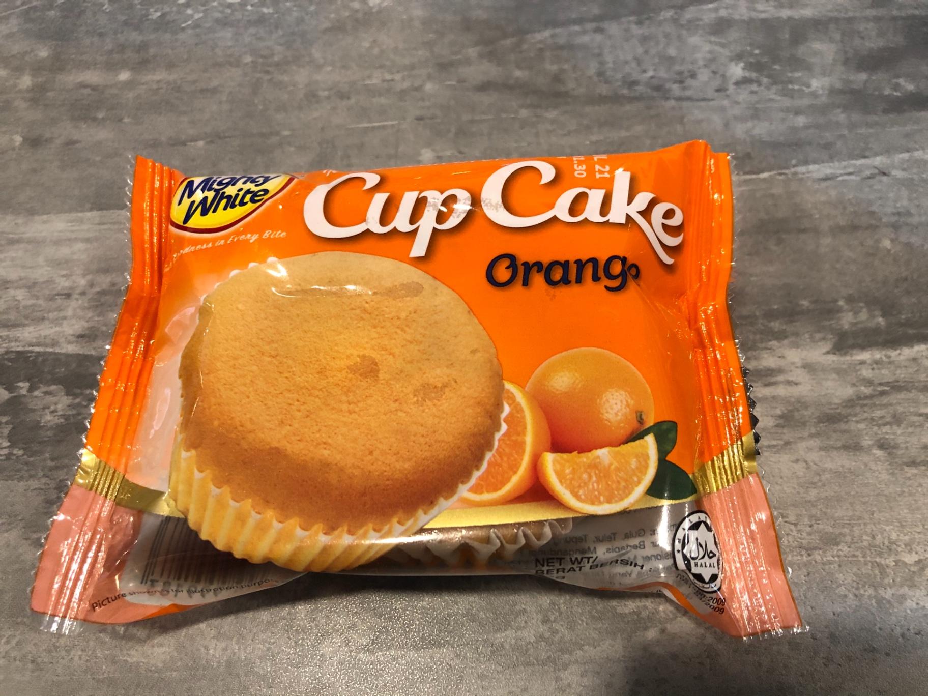 Mighty white cup cake orange 55g