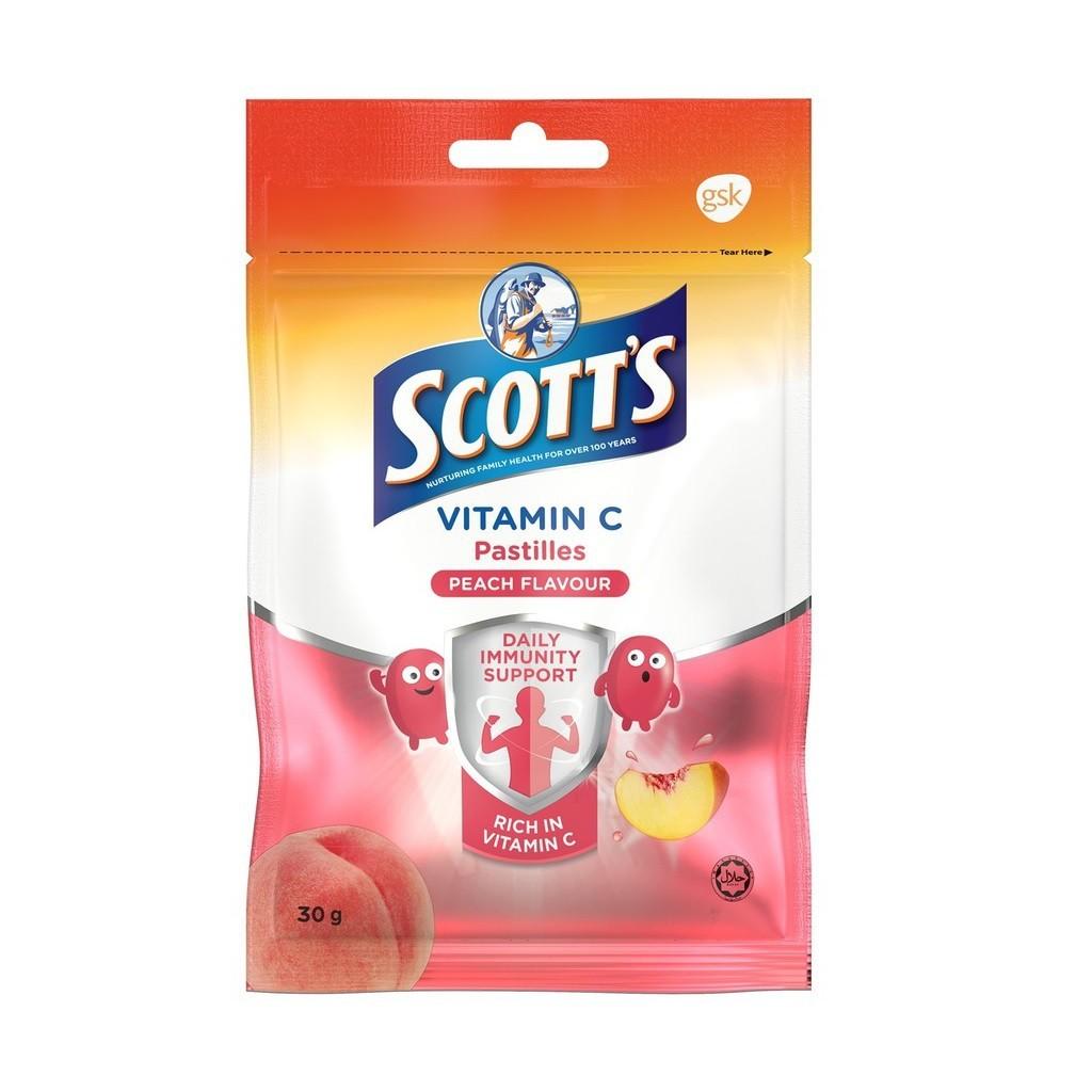 SCOTT'S VITAMIN C PEACH 15S - 9556019239135
