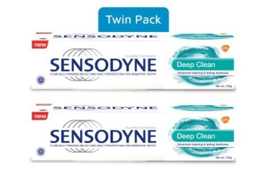 SENSODYNE DEEP CLEAN TWIN PACK 100G X 2PCS - 9556019306578