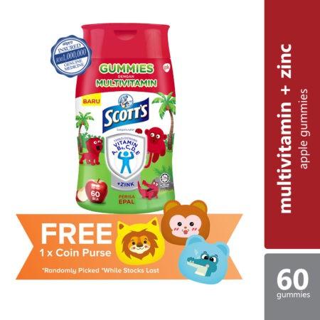 SCOTT'S MULTIVITAMIN GUMMIES APPLE FOC TOY 60S 180G - 9556019305243