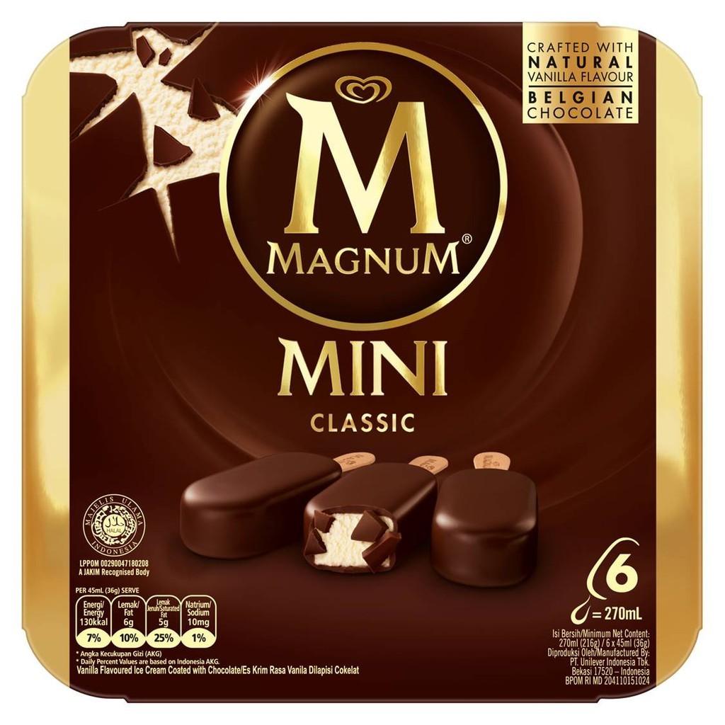 WALLS MAGNUM MINI CLASSIC AMBER 6X45ML - 8999999035624