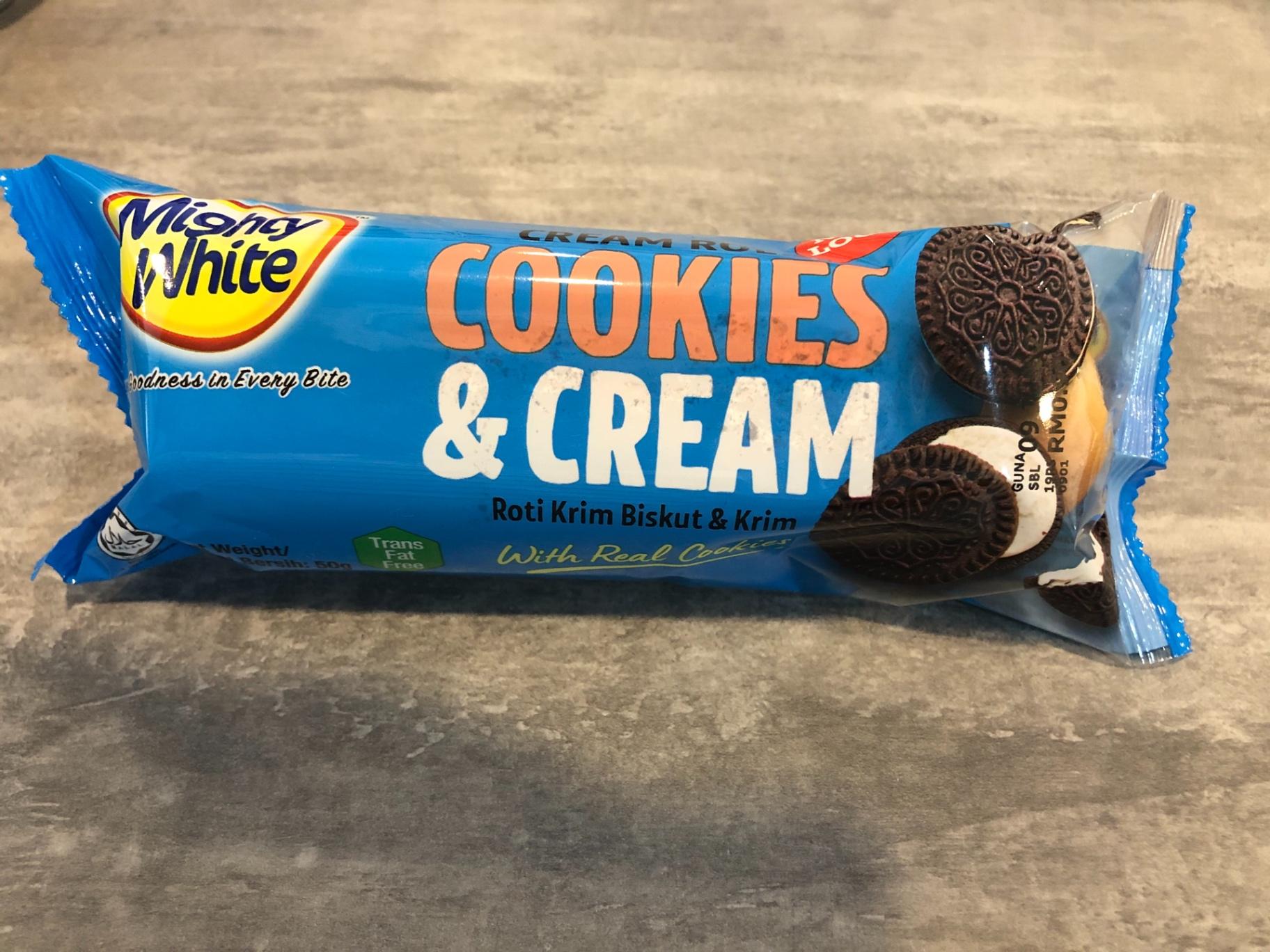 Mighty white cream roll cookies&cream - 9556996222892