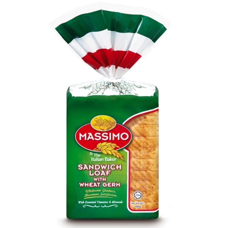 MASS WG 400G SANDWICH LOAF WITH WHEAT GERM - 9556755510031